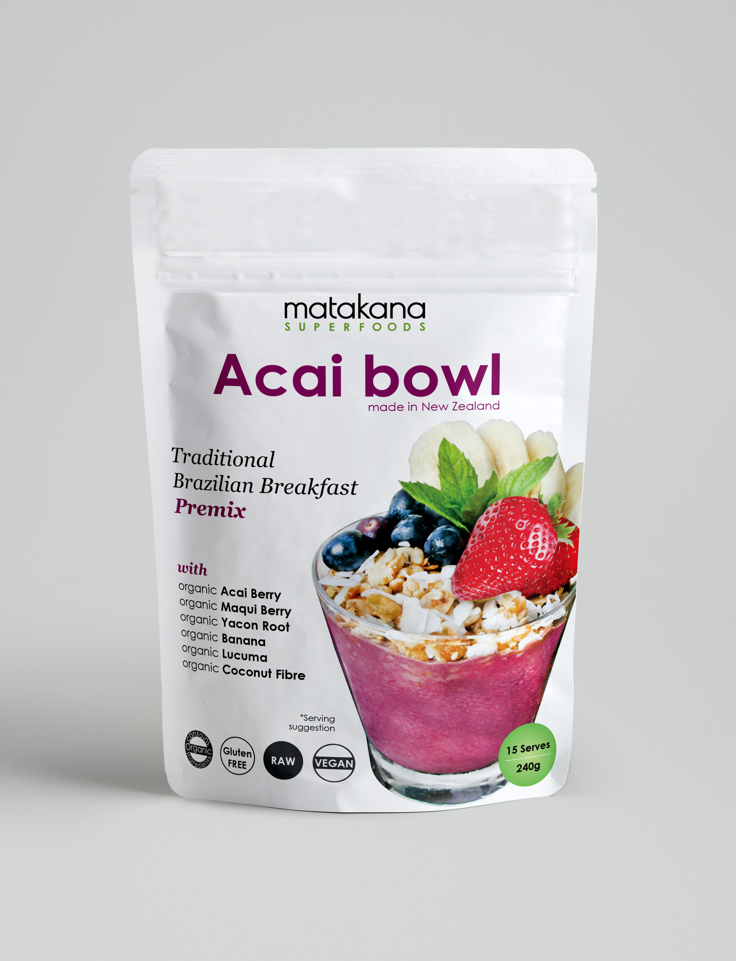 Matakana SuperFoods' Organic, Vegan, Glutenfree Acai Bowl Premix Is